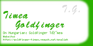 timea goldfinger business card